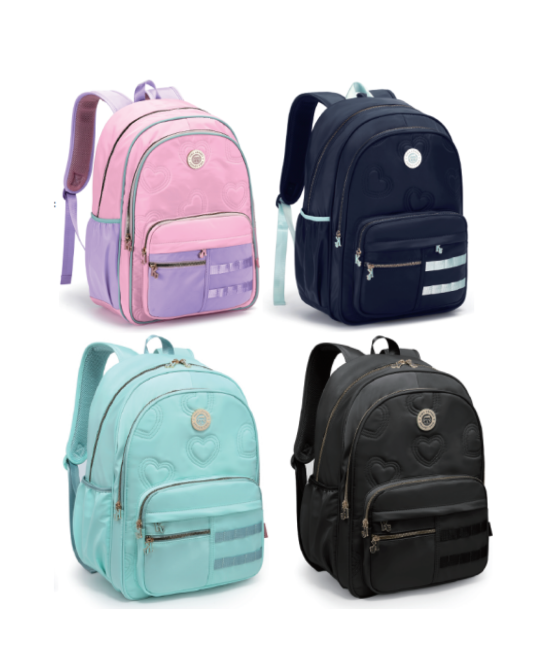 Mochila Kika Coração Feminina Juvenil KK2621