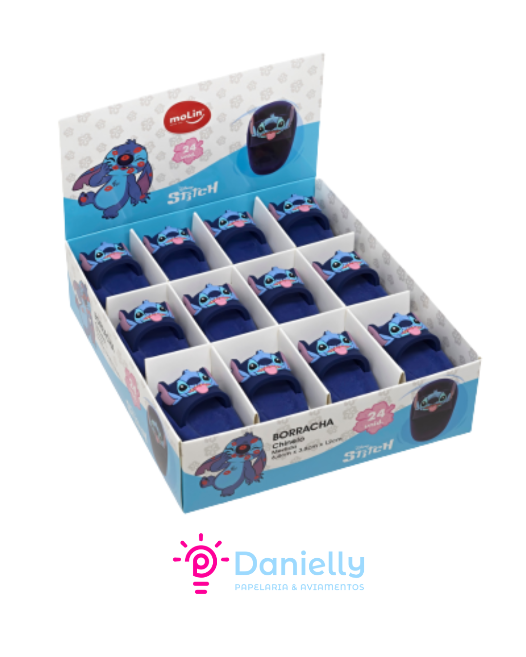 Borracha Chinelo Stitch Molin