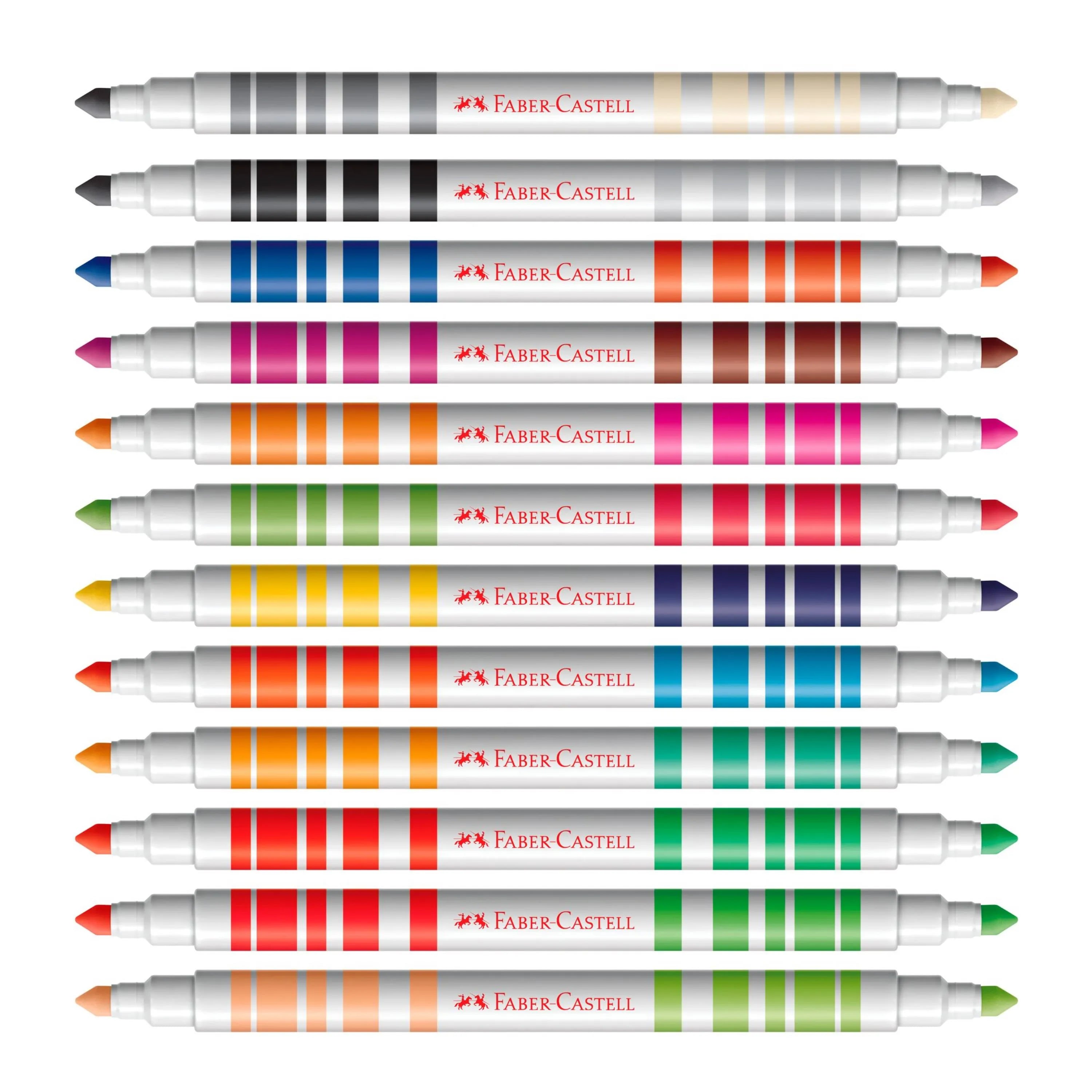 Canetinha Faber-Castell Bicolor 12x24 Cores