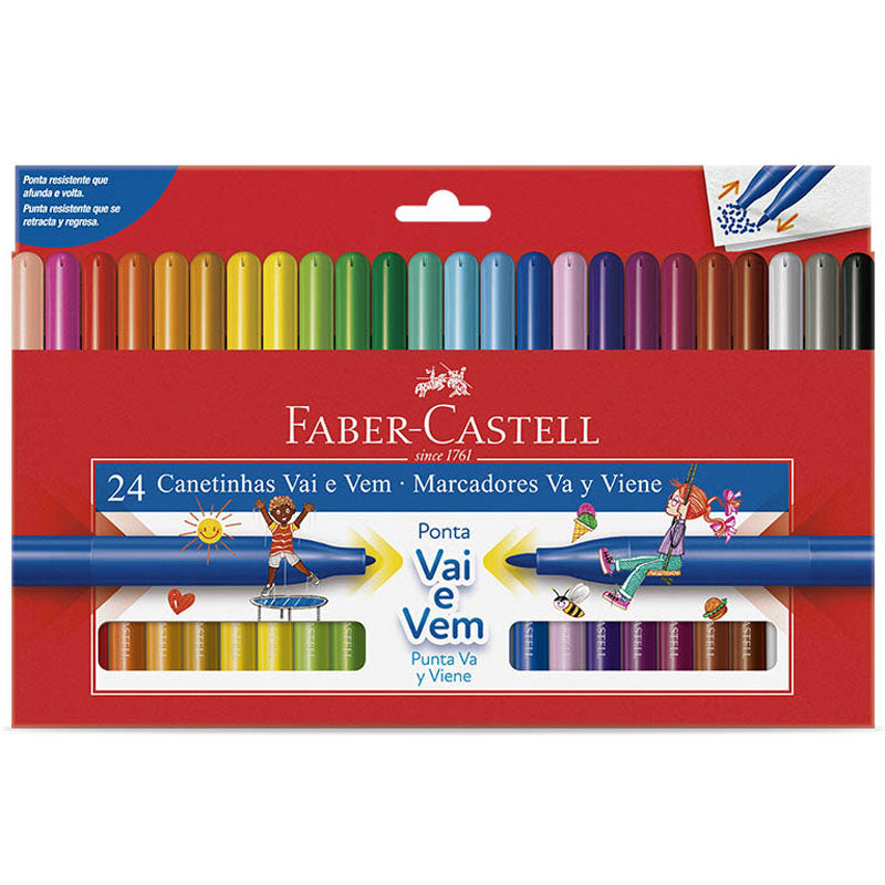 Canetinha Faber-Castell Vai e Vem 24 cores