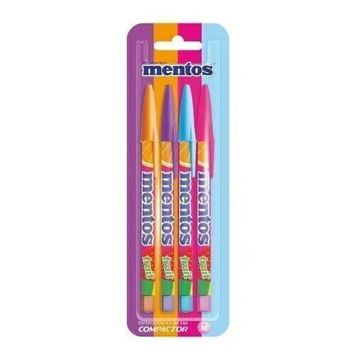 Kit de Canetas Mentos 4 cores Compactor