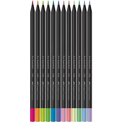 Lápis de Cor Faber Castell SuperSoft Neon/Pastel 12 Cores