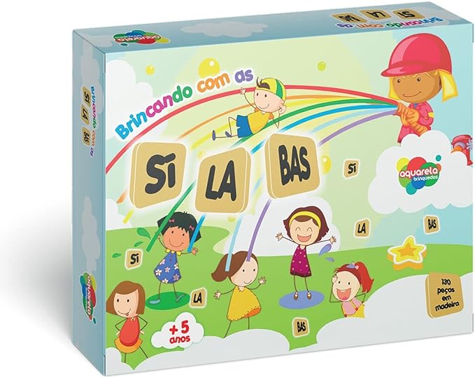 Brincando com as Silabas 130 peças Aquarela Brinquedos