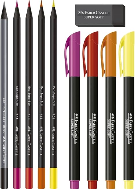 Kit Faber-Castell Supersoft Cores Quentes