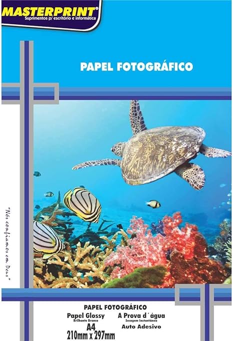 Papel Fotografico A4 Glossy Adesivo 60G Masterprint 20Folhas