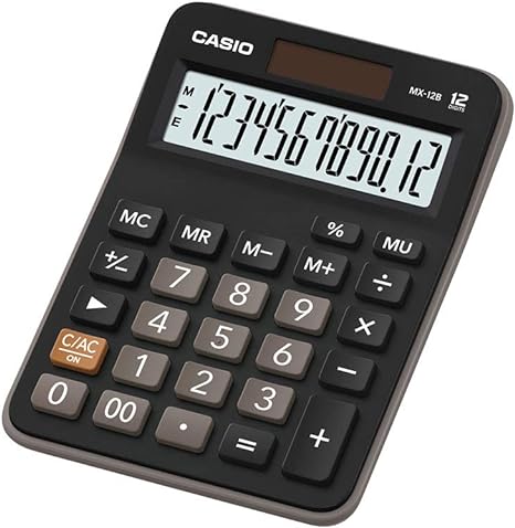 Calculadora De Mesa Casio Mx-12B Preta