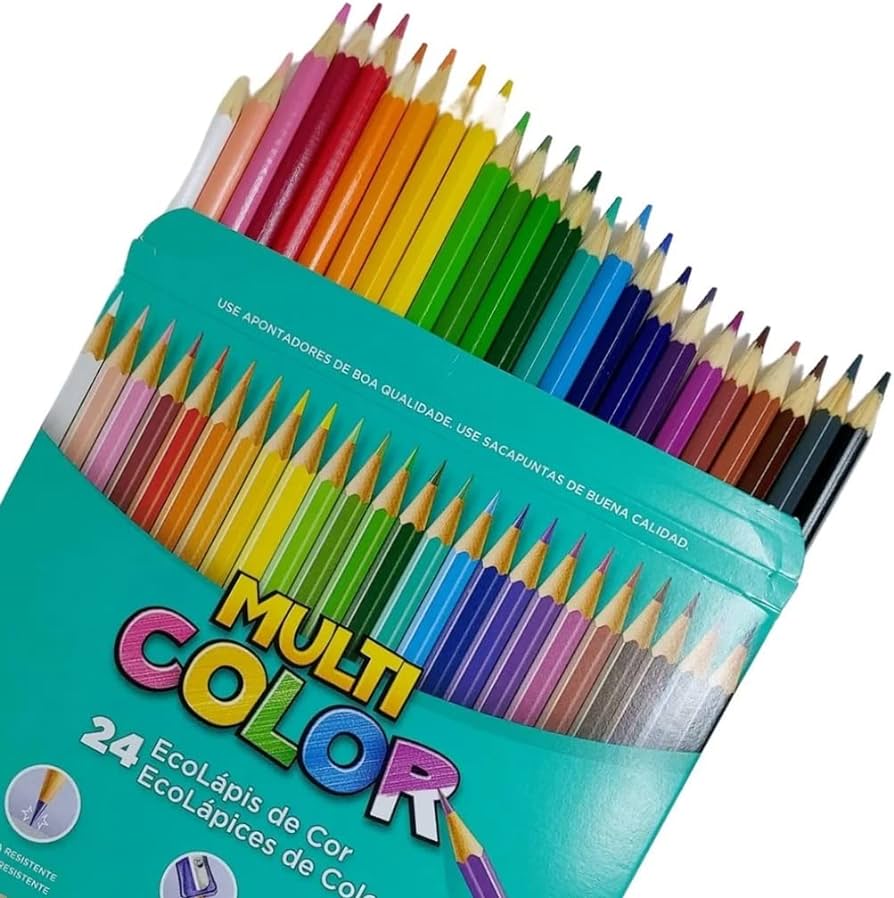 Lápis de Cor Multicolor 24 Cores