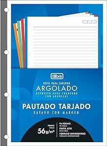 Bloco Para Fichário Tilibra Universitário Borda Colorida 4 Cores 96 Folhas