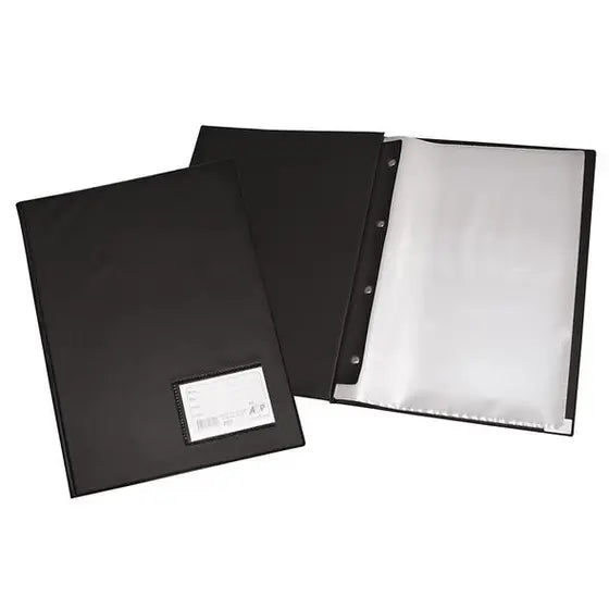 Pasta Catálogo Ofício Preta em Pvc 10 Envelopes ACP