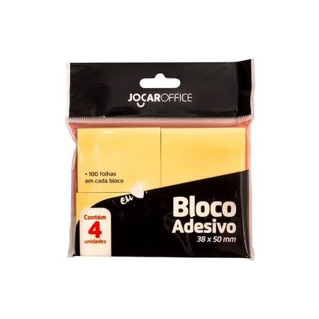 Bloco Adesivo Jocar 38x50mm 4 unidades Amarelo