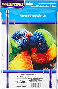 Papel Fotográfico A4 Glossy 150 g Masterprint 50 folhas