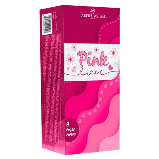 Kit Faber-Castell Pink Lover com 9 Peças