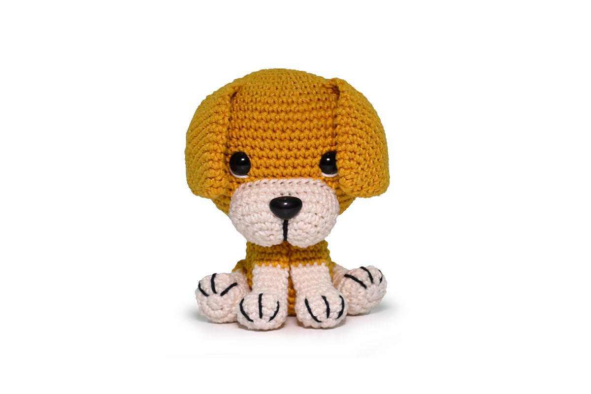 Kit Amigurumi Círculo Cães e Gatos - Caramelo