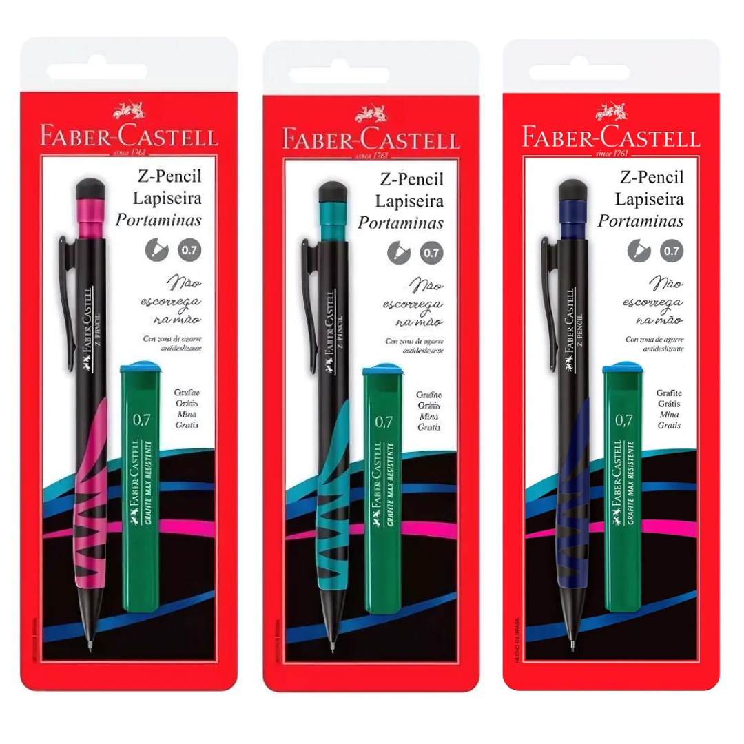 Lapiseira Faber Castell Z Pencil 0.7mm + Grafites