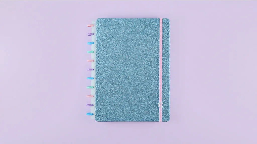 Caderno Inteligente Let's Glitter Ocean Blue