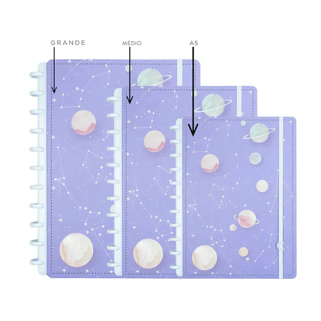 Caderno Inteligente Purple Galaxy