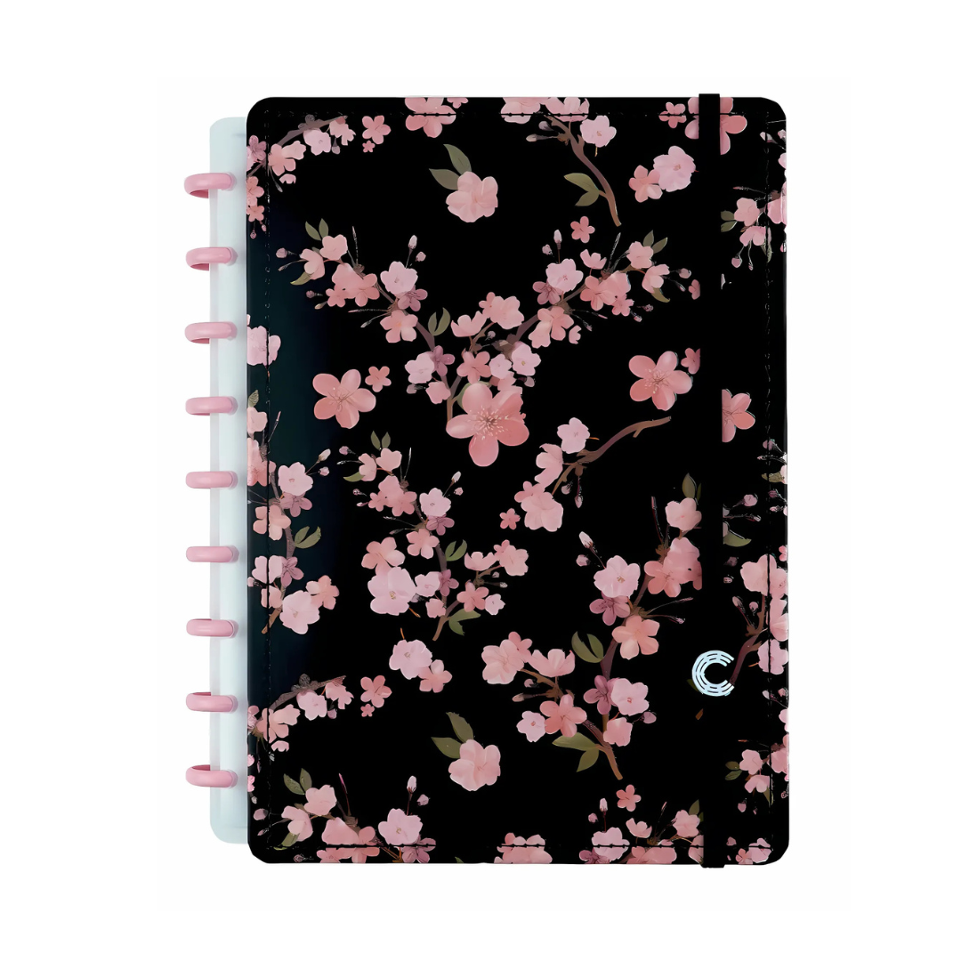 Caderno Inteligente By Gocase Classical Rose Black Grande