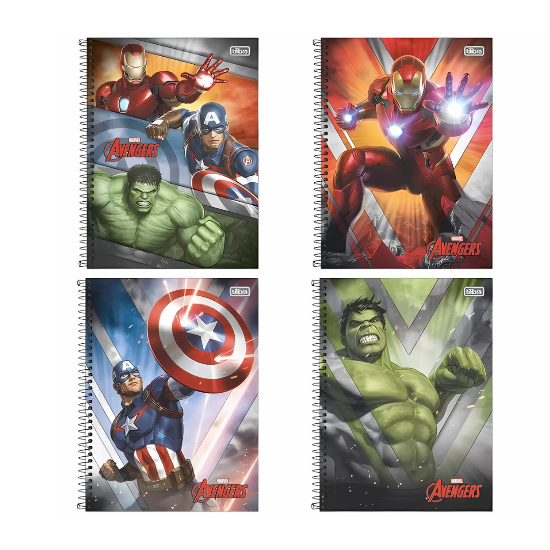 Caderno Universitário Avengers 1 matéria-80fls Tilibra