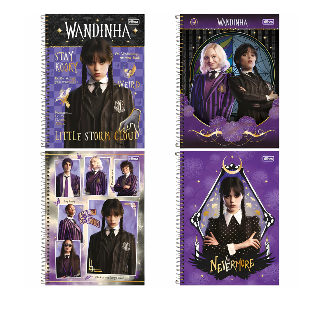 Caderno Universitário Wandinha 1 Matéria-80fls Tilibra