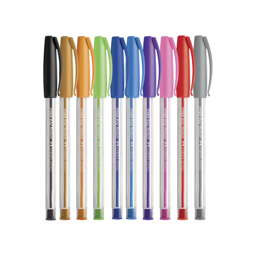 kit Caneta Faber-Castell Trilux 10 cores Esferográfica