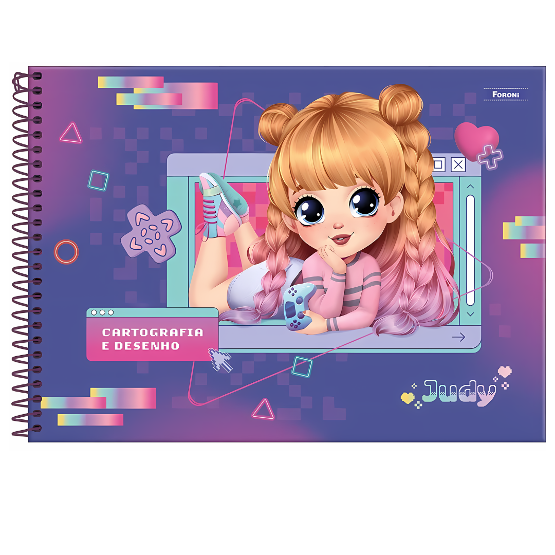 Caderno de Desenho Judy Foroni 80 Folhas