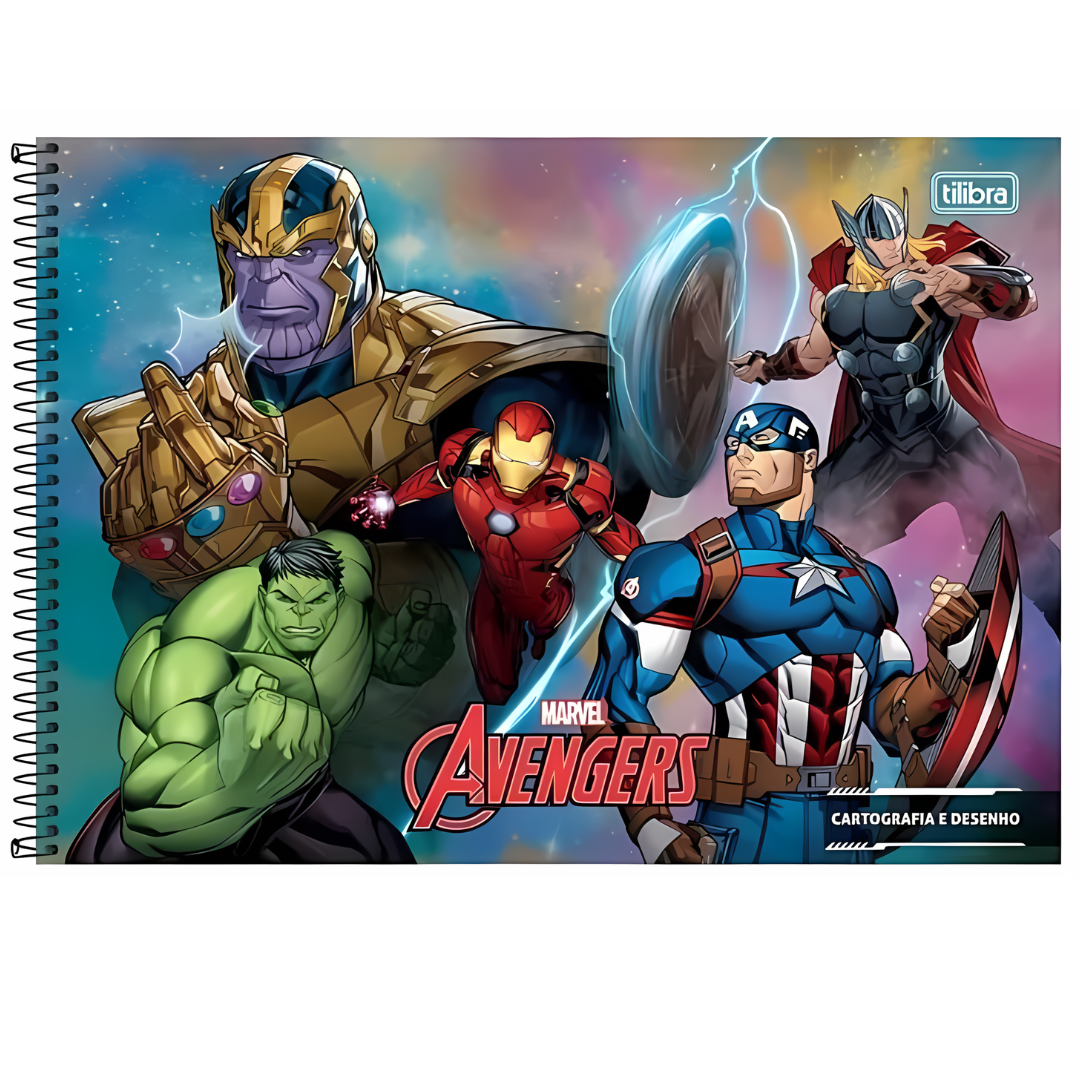 Caderno de Desenho Avengers Tilibra 80 Folhas