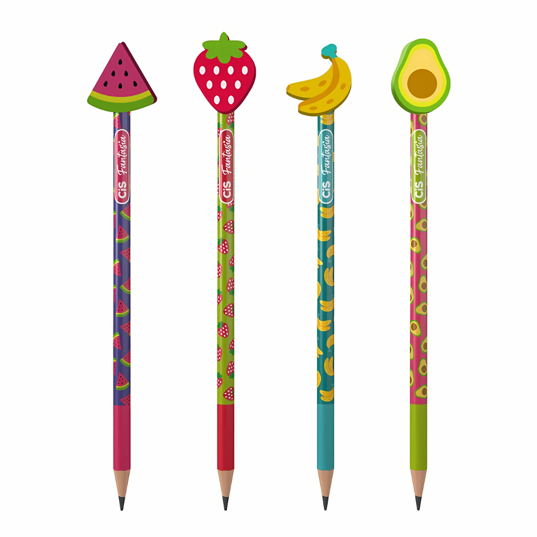 Lápis preto fantasia Frutas - Cis