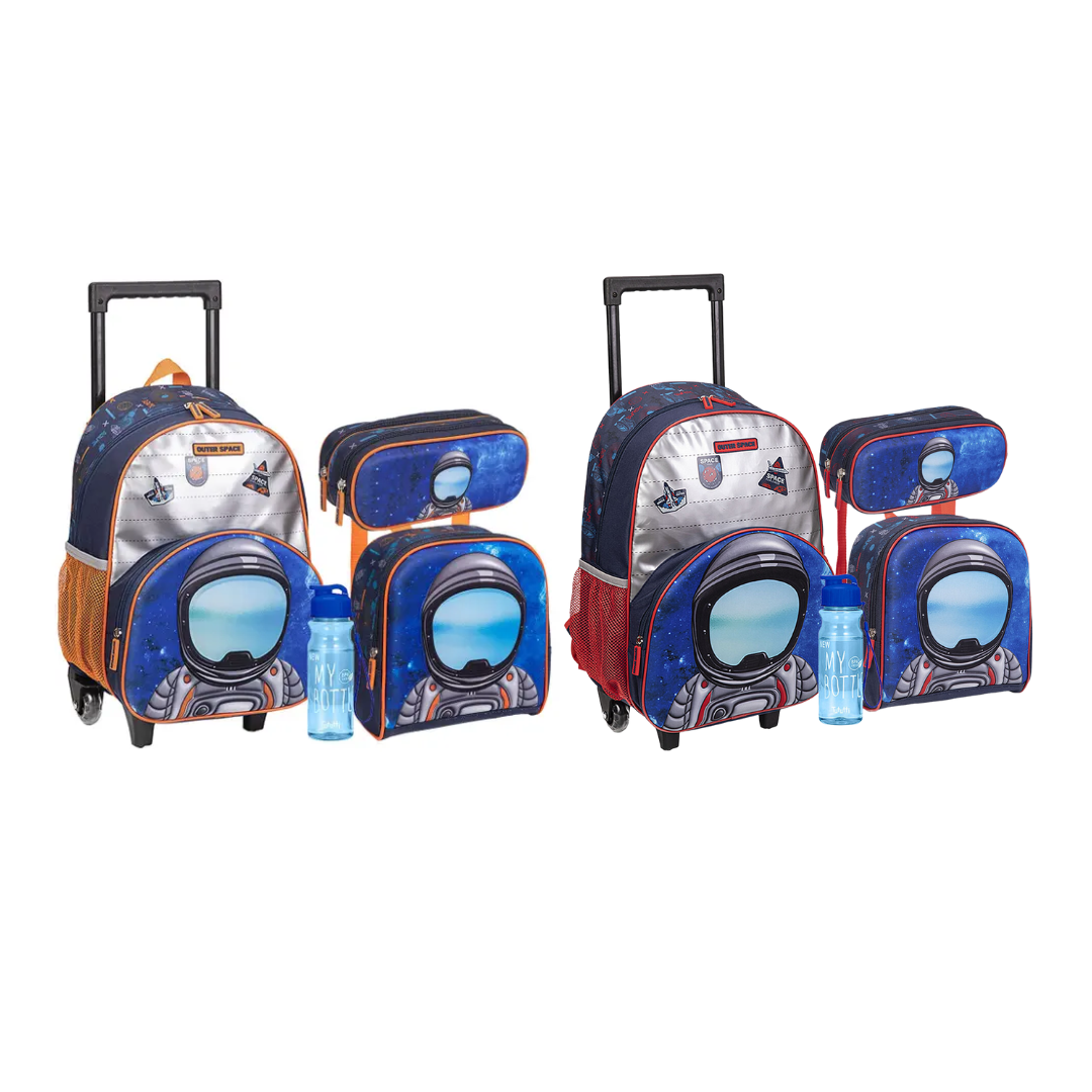 Kit Mochila Astronauta  3 peças- Nova Rio