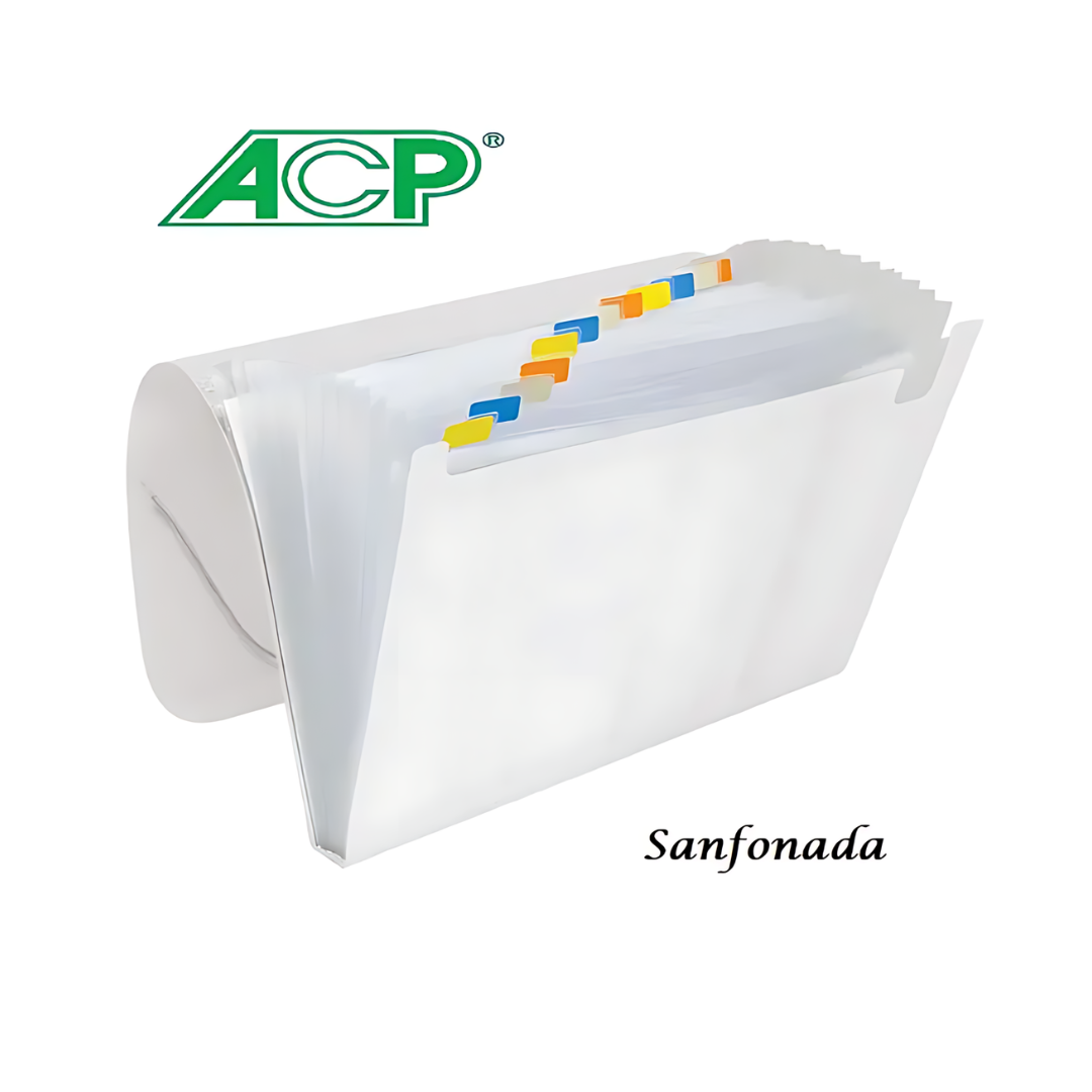 Pasta Sanfonada A4 com 12 Divisões ACP