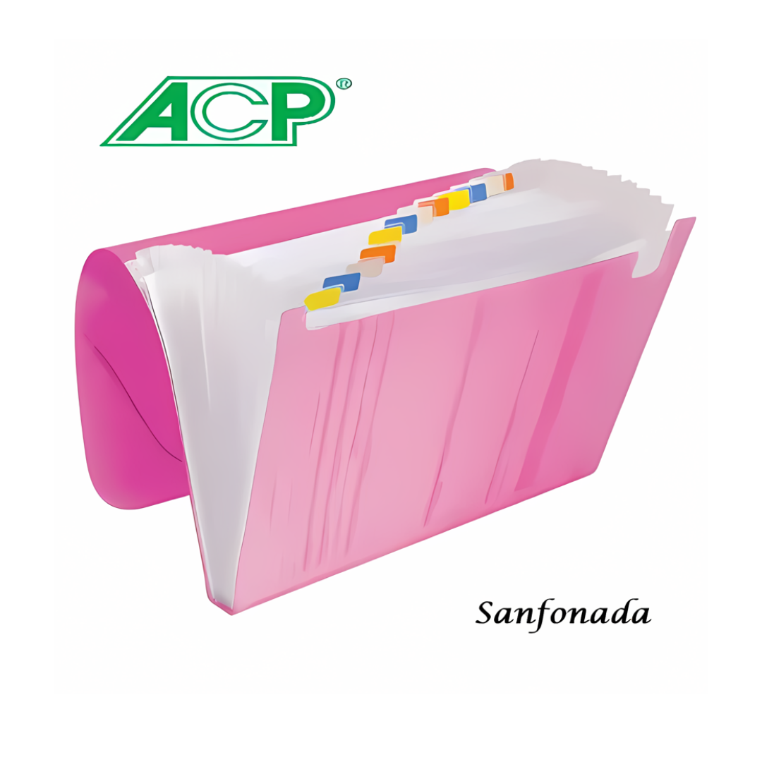 Pasta Sanfonada A4 com 12 Divisões ACP