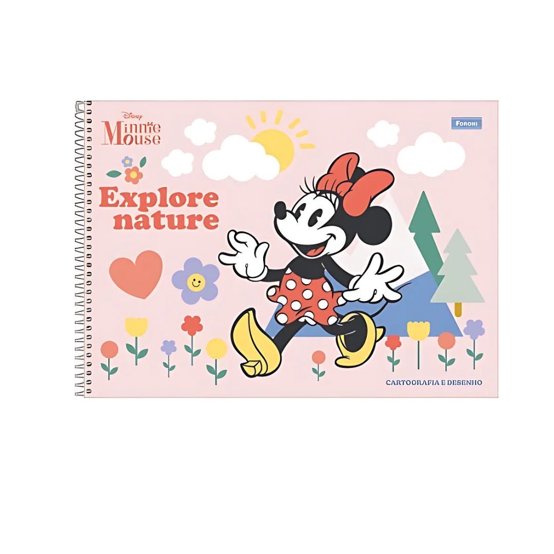 Caderno de Desenho Minnie Mouse Foroni 80fls