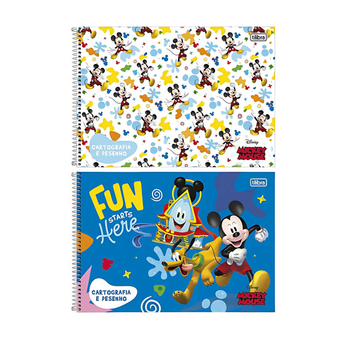 Caderno de Desenho Mickey Tilibra 80 Folhas