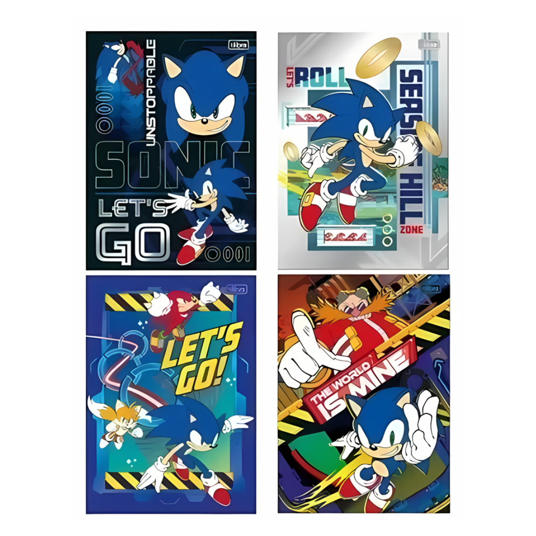 Caderno Brochura Sonic Tilibra Universitário 80fls