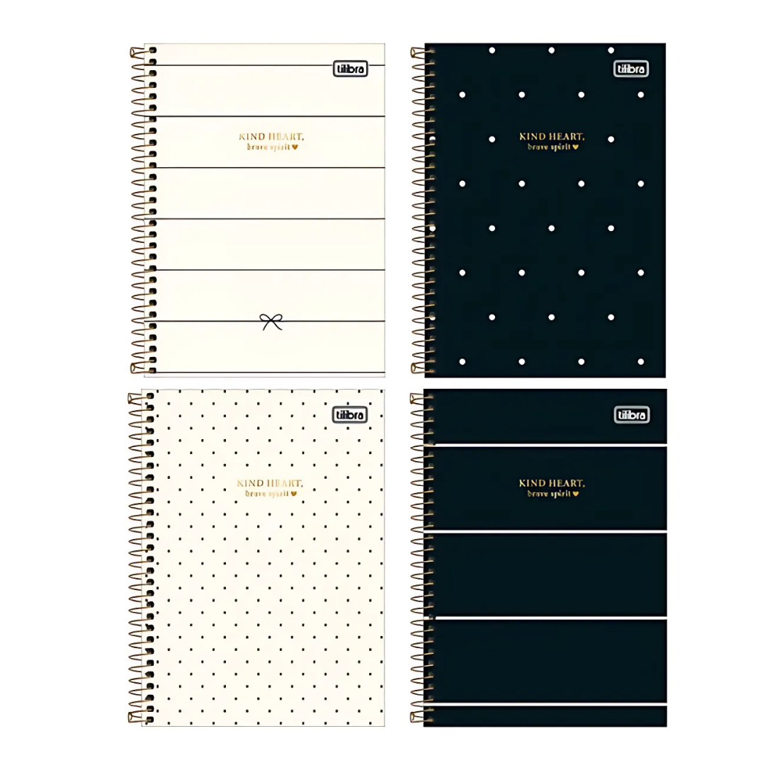 Caderno Espiral West Village Tilibra Capa dura 1/4- 80 fls