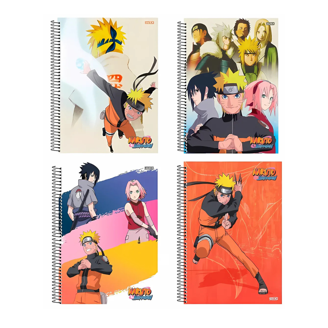 Caderno Espiral São Domingos Universitário Naruto 1 Matéria