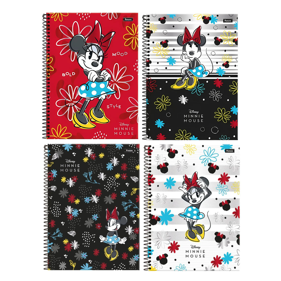 Caderno Universitário Capa Dura Minnie Mouse 1 Matéria