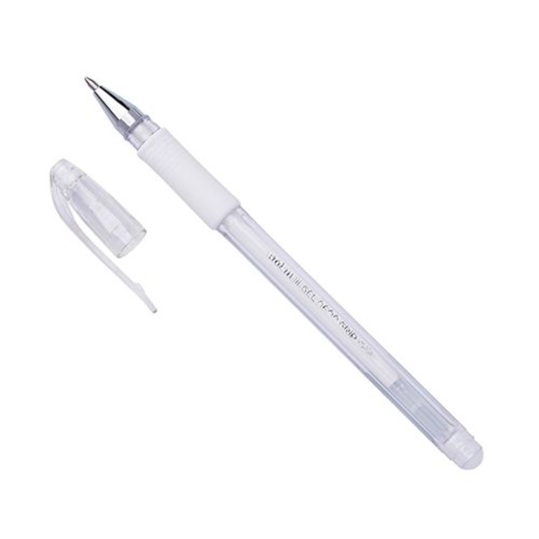 Caneta em Gel Branca com grip emborrachada - Molin