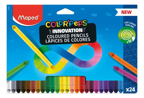 Lápis de Cor Infinito Maped Color Peps 24 Cores