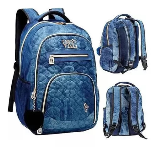 Mochila de Costas Jeans Notebook VKG