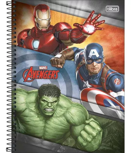 Caderno Universitário Avengers 1 matéria-80fls Tilibra