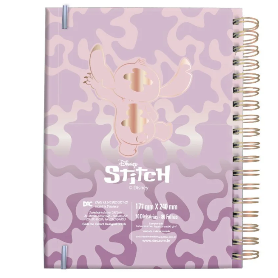 Caderno Smart Colegial Stitch Dac