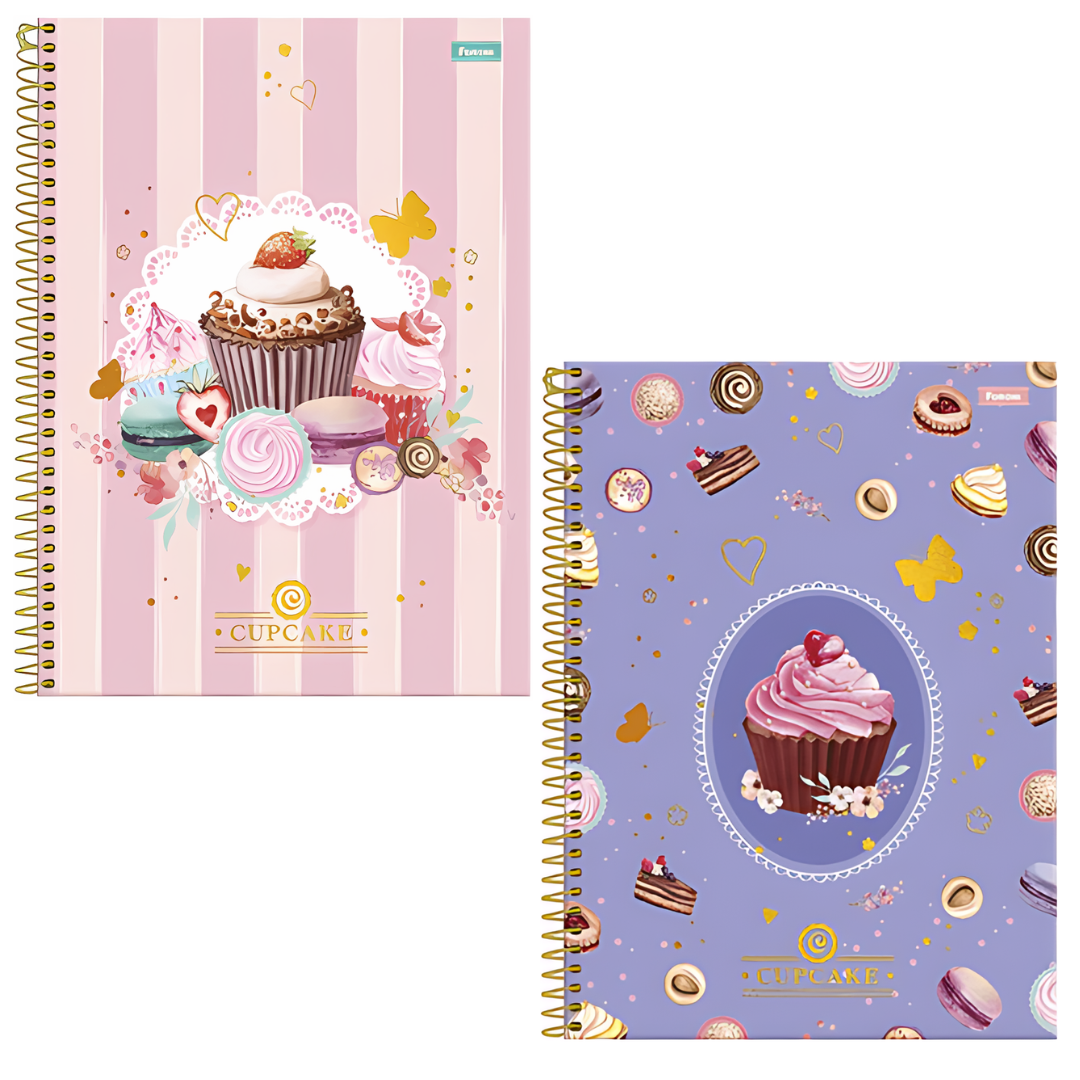 Caderno Cupcake Foroni 15 matérias