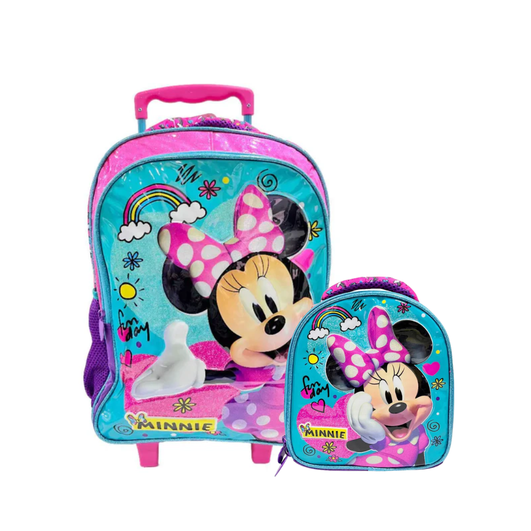 Kit Mochila de Rodinha Minnie Grande + Lancheira Xeryus