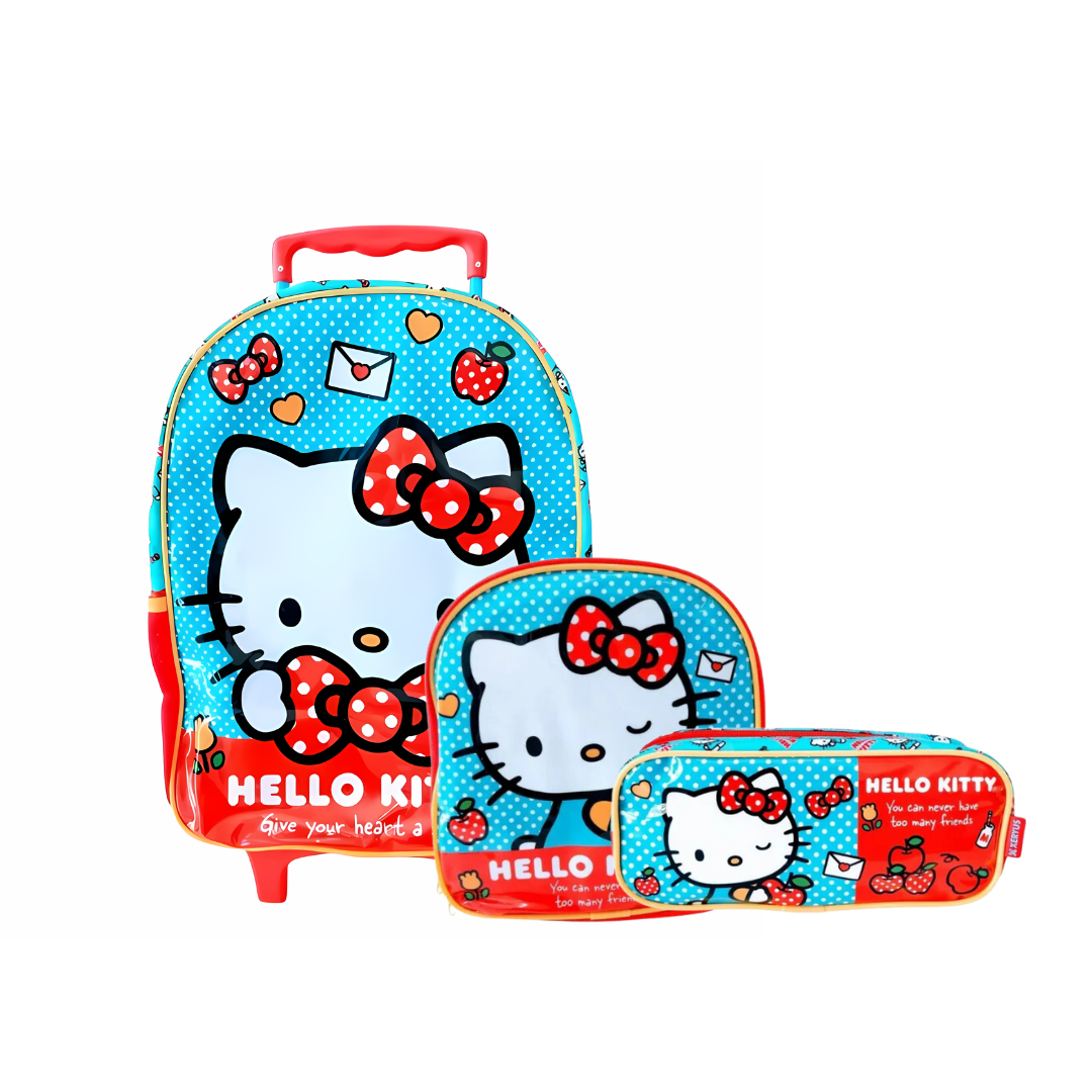 Kir Mochila + Lancheira + Estojo Hello Kitty - Xeryus