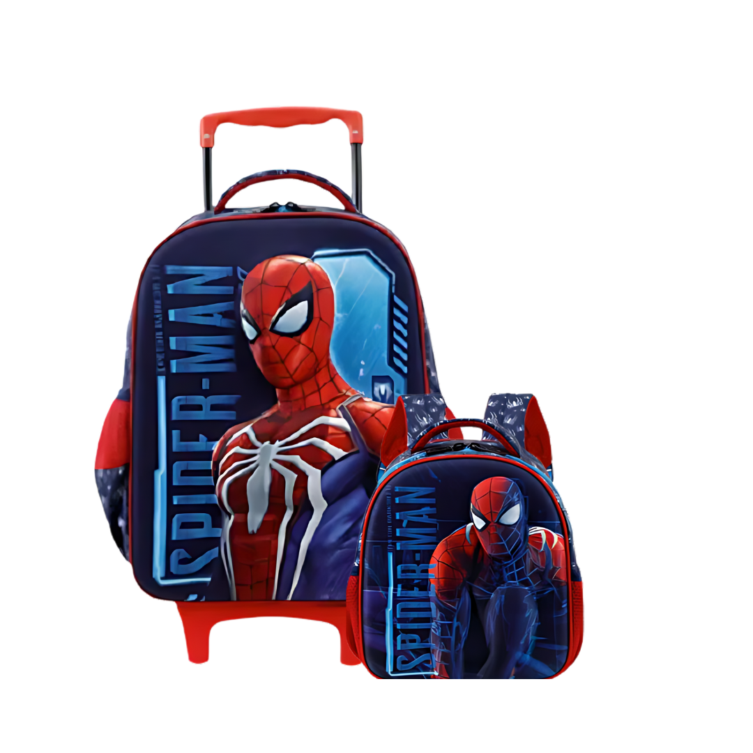 kit Mochila e Lancheira 3D Spider Man - Ref. 11700 Xeryus