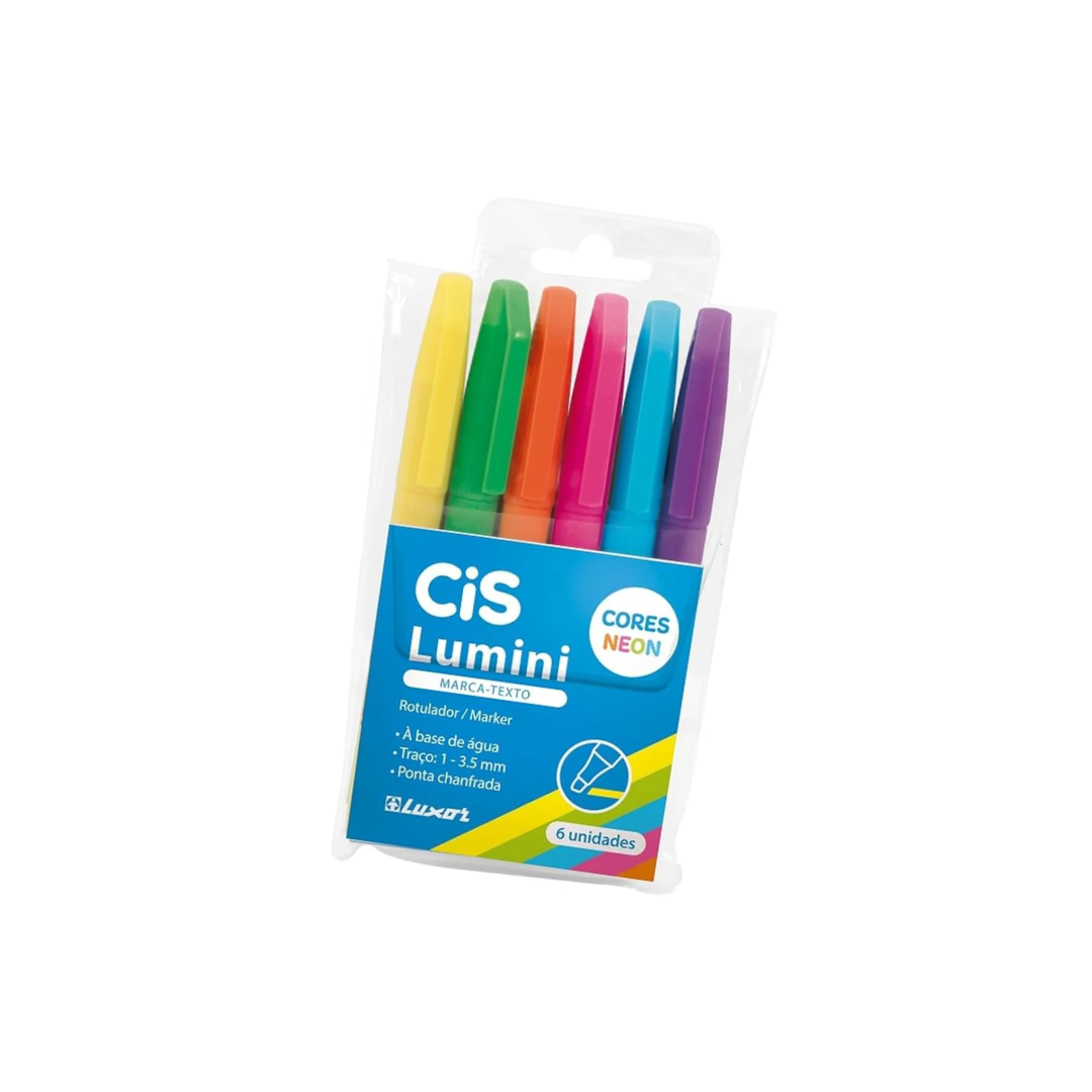 Marca texto Cis Lumini Neon 6 cores