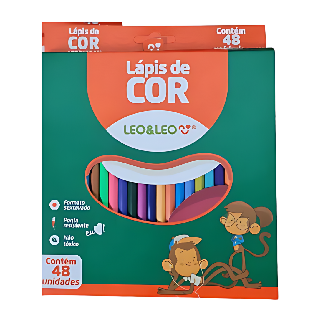 Lápis De Cor Leo e Leo 48 Cores