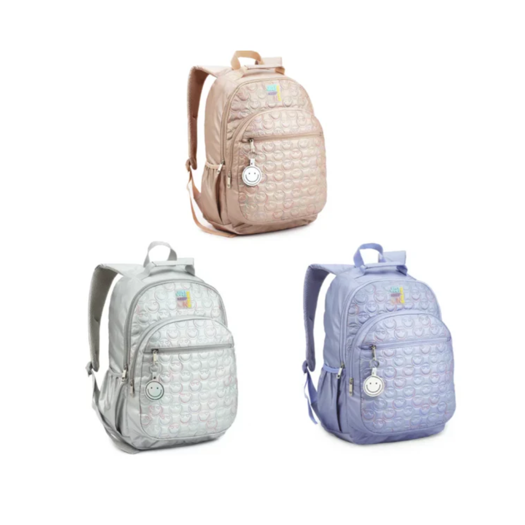 Mochila Costas Teen Smile Holográfica Denlex