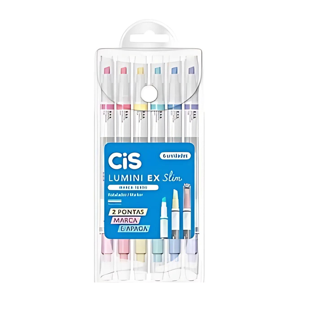 Kit Marca Texto Cis Apagável Lumini 2 Pontas