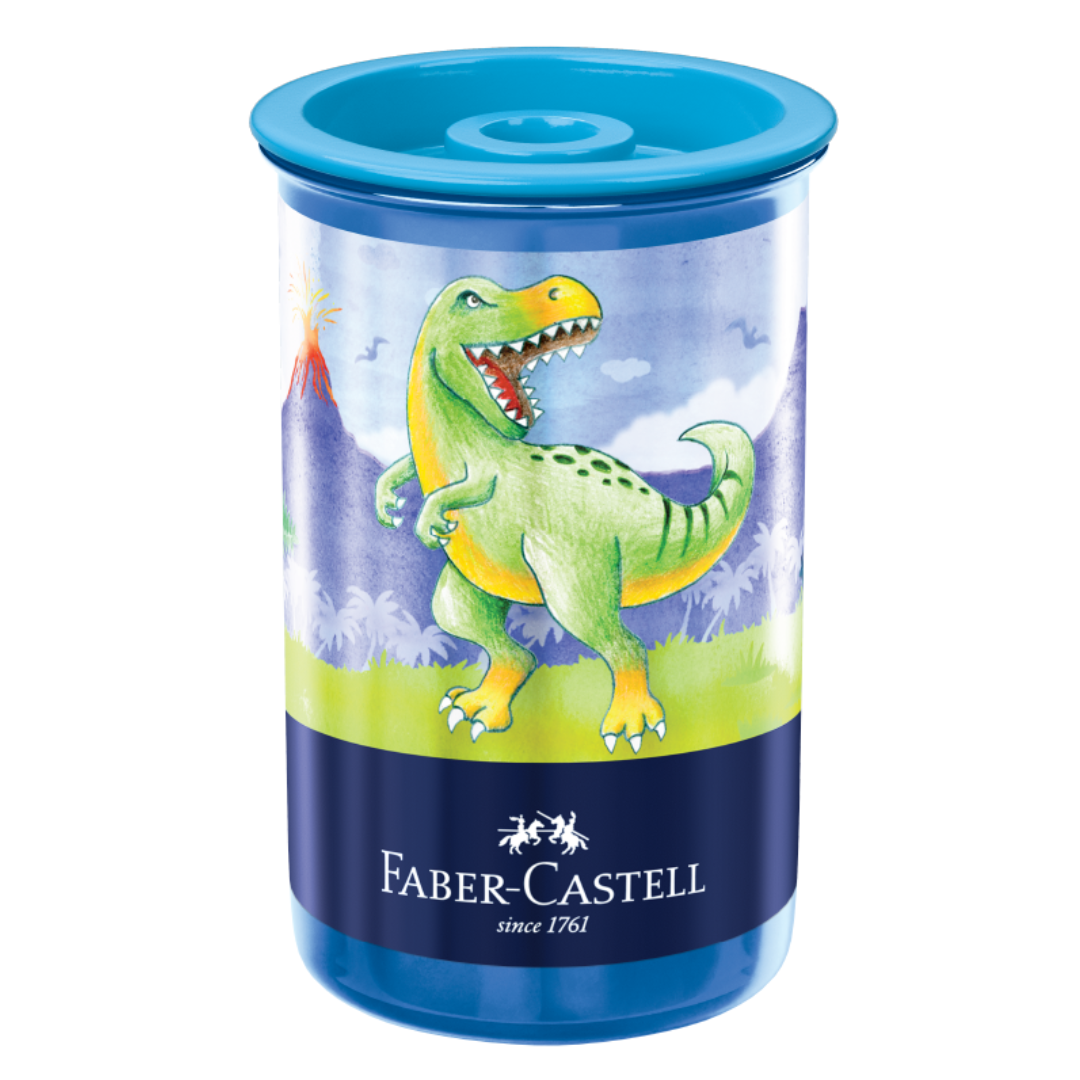 Apontador Faber-Castell Dinossauro Tubo com Depósito